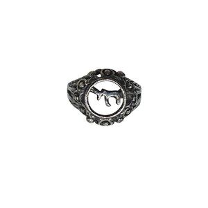 Vintage Sterling Silver Aries Ram Zodiac Ring 925 Openwork Design